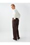 Bitter Brown Pocket Detailed Wide Leg Suede Trousers - 4