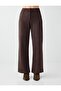 Bitter Brown Pocket Detailed Wide Leg Suede Trousers - 5