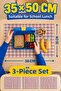 Stain-Proof and Liquid-Proof Lunch Mat 35×50 cm – Set of 3 for Primary School and Kindergarten - 8