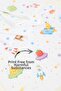 Set of 6 Double-Sided Dual-Function Children's Feeding Mats with Cotton Towel, Washable, 38X45 Cm, Space Themed