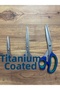 Set of 4 Ultra Sharp Titanium Sewing and Embroidery Scissors 13 cm 17.5 cm 21 cm + Thread Cleaning Scissors - 2