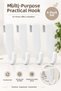 Multi-Purpose Practical Hanger Set of 4 White Door Hanger Organizer Hooks