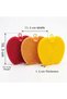 Apple Shape Silicone Dish Sponge Ultra Thick Double-Sided Non-Consumable Dish Sponge Dishwashing Brush - 3