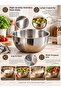24cm Steel Mixing Bowl Dough Kneading Salad Preparation Multi-Purpose Kitchen Container - 4