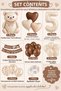 Party 4-Year-Old Teddy Bear Themed Birthday Balloon Set with Numbers 1-9 Brown Cream Happy Birthday - 2