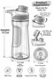 Hobby Transparent Sports School Office Unbreakable Water Bottle, Detox Water Bottle with Strainer Water Bottle 530 ml - 4