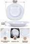 6 Pieces Melamine Plate Deep Plate Bright White 21cm Restaurant Home Type Plate Ra680 - 2