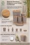 Sapphire Mink Bamboo Striped Bathroom Set 6 Pieces Plastic - 2