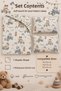 100% Cotton Cute Racers Patterned Baby Elastic Bed Sheet Set - 2 Pillowcases 60X120 / 70X120 / 70X110 Mother's Side - Park Bedding - 2