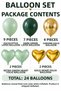 Eucalyptus Forest Gold Deluxe Balloon Set 24 Pieces Eucalyptus Dark Green Chrome Gold Retro Green Gold Heart Foil Birthday Baby Shower Party Decoration Balloons - 4