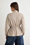 Taş Soft/Yumuşak Dokunuşlu Relaxed Fermuarlı Beli Lastikli Örme Hırka/Sweatshirt TWOAW27SW00057 - 4