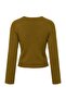 Wardrobe Essentials Yağ Yeşili Düğme Detaylı Pamuklu Basic Triko Hırka | TWOAW26HI00001 - 3
