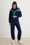 Navy Blue Elastic Leg Soft/Soft Touch Flexible Knitted Bottom - Top Set Twoaw27Au00130