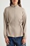 Taş Soft/Yumuşak Dokunuşlu Relaxed Fermuarlı Beli Lastikli Örme Hırka/Sweatshirt TWOAW27SW00057 - 3