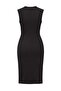 Antrasit Bodycon/Vücuda Oturan V Yaka Kolsuz Düğmeli Midi Selanik Örme Elbise TWOAW27EL00021 - 3