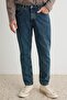Lacivert Yeşil Eskitme Görünümlü %100 Pamuk Relax Fit Boyfriend Jeans Kot Pantolon TMNAW23JE00043