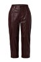 Bordo Düz Barrel Boru Paça Suni Deri Örme Pantolon TWOAW27PL00020 - 5