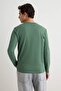 Siyah-Yeşil 2'li Paket %100 Pamuk Uzun Kol Regular/Normal Kesim T-Shirt TMNAW24TS00001 - 7