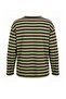Yeşil Kahverengi Çizgili Oversize Slogan Baskılı Örme Sweatshirt TWOAW27TS00114 - 3