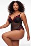 Siyah Sünger Kaplı Kırmızı Kalpli Büyük Beden Body TBBAW27CS00030