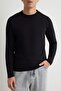 Siyah-Yeşil 2'li Paket %100 Pamuk Uzun Kol Regular/Normal Kesim T-Shirt TMNAW24TS00001 - 3