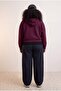 Plum Crop Oversize Knitted Sweatshirt Tbbaw27Ao00002 - 3
