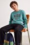Mint Cotton Thick Boys' Printed Knitted Sweatshirt Tkdaw27Sw00052 - 2