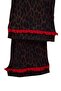 Kahverengi %100 Pamuklu Leopar Desenli Fırfırlı Örme Pijama Takımı THMAW27PT00214 - 4