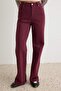 Bordo Yüksek Bel Orta Esnek Wide Leg Jeans TWOAW26JE00084 - 3