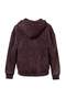 Brown Thick Washed Effect Hooded Zippered Oversize Knitted Cardigan/Sweatshirt Twoaw27Sw00061 - 7
