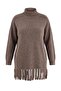 Mink Turtleneck Sweater with Tassel Detail Tctaw27Ak00005 - 5