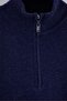 Wardrobe Essentials Navy Blue Wool Content Regular Cut Stand Collar Knitwear Sweater Tmnaw27Kz00031 - 2