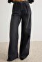 Antrasit Kemerli Yüksek Bel Geniş Paça Wide Leg %100 Pamuk Jeans TWOSS26JE00085 - 3