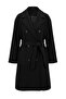 Trendyol Studio Black High Wool Content Oversize Long Double Breasted Coat Twoaw27Kb00051