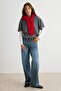 Koyu Mavi Düşük Bel Wide Leg/Geniş 100% Pamuk Paça Jeans TWOAW26JE00001