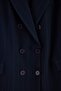 Navy Blue Oversize Striped Double Breasted Closure Plus Size Jacket Tbbaw27Ag00016 - 2