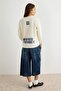 Taş Tok %100 Pamuk Ön ve Kol Baskılı Oversize/Geniş Kesim Örme T-Shirt TWOAW27TS00047 - 3