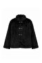 Siyah Oversize Kalıp Suni Kürk Mont TWOAW27MO00056 - 10