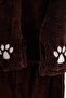 Brown Hooded and Embroidered Wellsoft Winter Knitted Pajama Set Thmaw25Pt00143 - 2