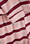 Burgundy-Pink Striped Collared Knitted Pajama Set Thmaw27Pt00147 - 8