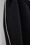 Plus Size Black Regular Cut Open Leg Sweatpants with Piping Detail Tmnaw27Aj00012 - 2