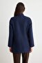 Navy Blue Fitted Coat Twoaw27Kb00036 - 4
