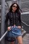 Siyah Düz Napolyon Düğmeli Fitted/Vücuda Oturan Crop/Kısa Uzun Kollu Örme Bluz TWOAW27BZ00306 - 3