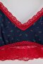 Lacivert 3'lü %100 Pamuklu Yılbaşı Temalı Dantelli Fitilli/Pointel Örme Pijama Takımı THMAW27PT00216 - 3