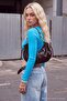 Turkuaz Fitted Uzun Kol Viskonlu Esnek Crop Örme T-Shirt TWOAW27TS00040 Örme T-Shirt TWOAW27TS00040 - 3