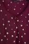 Mürdüm %100 Pamuklu Çiçekli Dantel Detaylı Fitilli/Pointel Örme Pijama Takımı THMAW26PT00165 - 7
