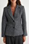 Anthracite Fitted Cashmere Blazer Jacket Twoaw27Bc00043 - 3