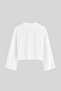 Ekru Dik Yaka Oversize Kalıp Pamuklu Örme T-Shirt TWOAW27TS00106 - 9