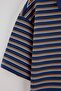 Lacivert Çizgili Oversize Kalıp Polo Yaka Dokuma Detaylı Tok İnterlok Örme T-Shirt TWOSS26TS00030 - 6