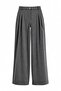 Antrasit Çizgili Pilili Wide Leg/Geniş Paça Kumaş Pantolon TWOAW27PL00061 - 5